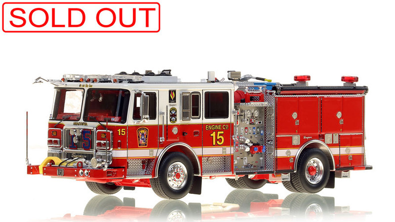 1:50 scale model of DC Fire & EMS Engine 15 - Seagrave Capitol Pumper
