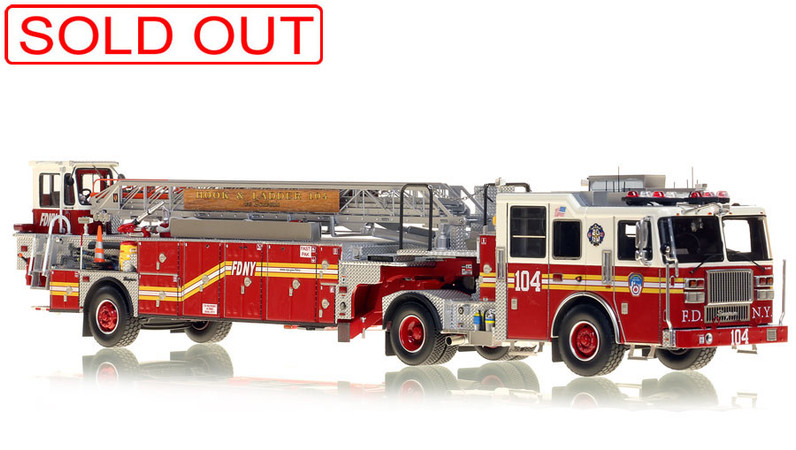 1:50 scale model of FDNY Ladder 104