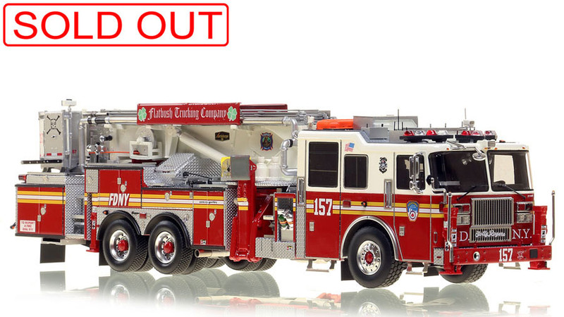 1:50 scale model of Fire Department City of New York Tower Ladder 157 - Brooklyn