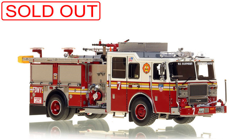 1:50 scale model of FDNY Seagrave Engine 7