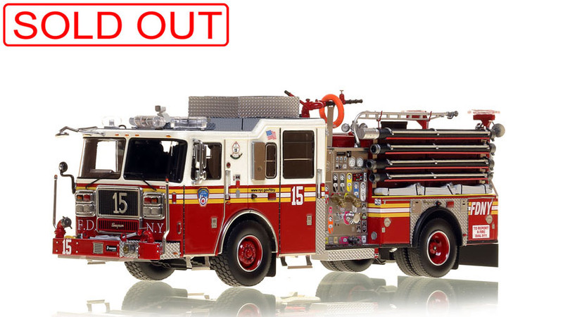 1:50 scale model of FDNY Seagrave Engine 15