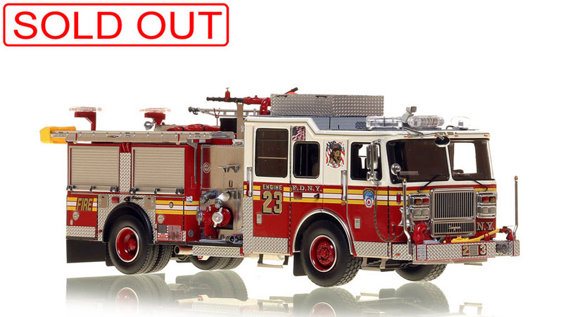1:50 scale model of FDNY Seagrave Engine 23