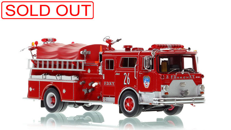 1:50 scale model of FDNY 1983 Mack® CF High Pressure Pumper - Engine 26 - Manhattan