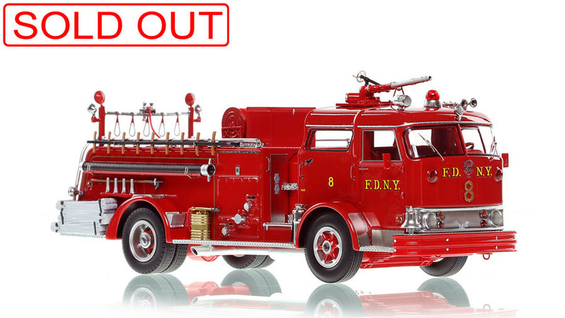 1:50 scale model of FDNY 1958 Mack® C Pumper - Engine 8 - Manhattan