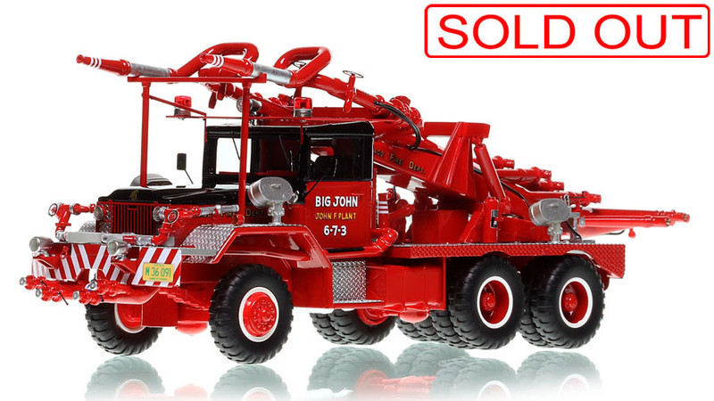 1:50 scale model of Chicago Fire Department Big John 6-7-3 Deluge Unit