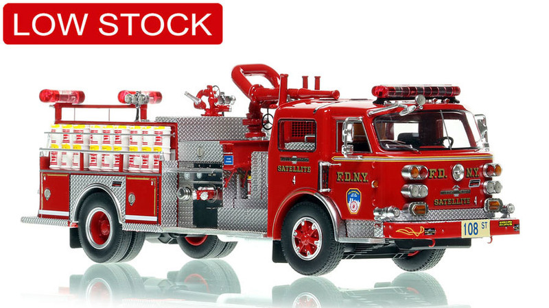1:50 scale model of FDNY 1982 American LaFrance Satellite 4 - Queens