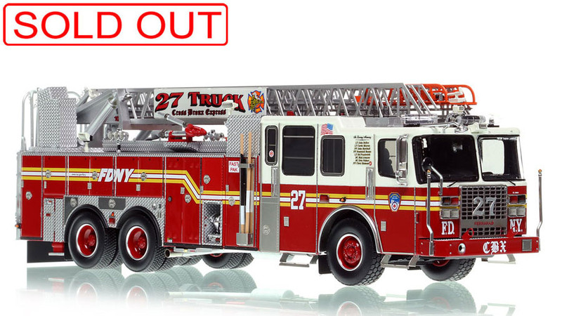 1:50 scale model of Fire Department City of New York Ladder 27 in the Bronx