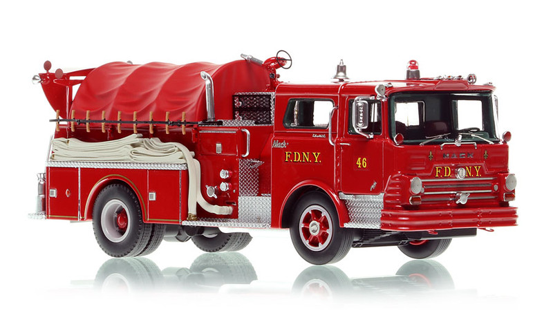 1:50 scale model of FDNY 1968 Mack® CF Pumper - Engine 46 - Bronx