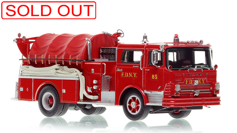 1:50 scale model of FDNY 1968 Mack® CF Pumper - Engine 85 - Bronx