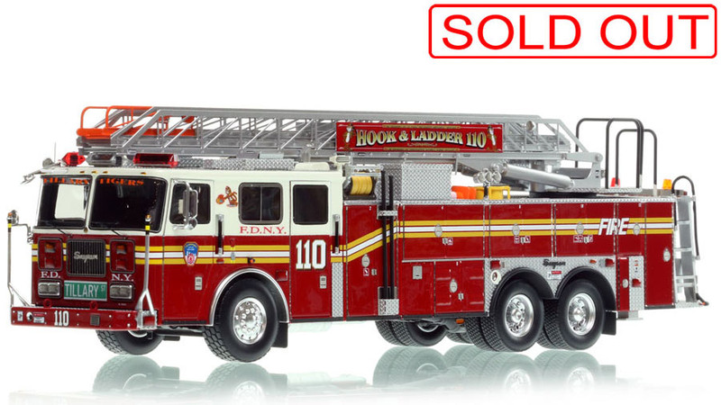 1:50 scale model of Fire Department City of New York 2002 Ladder 110 - Brooklyn