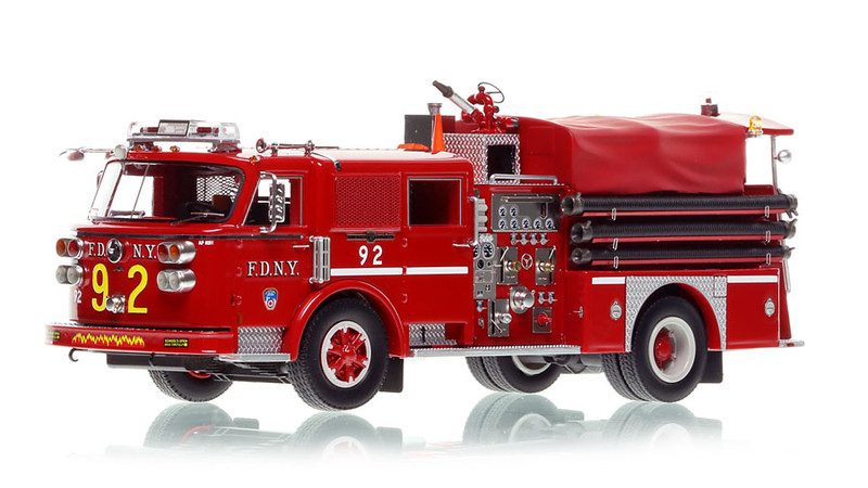 1:50 scale model of FDNY 1980 American LaFrance Engine 92 - Bronx