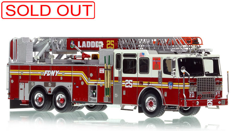 1:50 scale model of Fire Department City of New York 2017 Ladder 25 - Manhattan