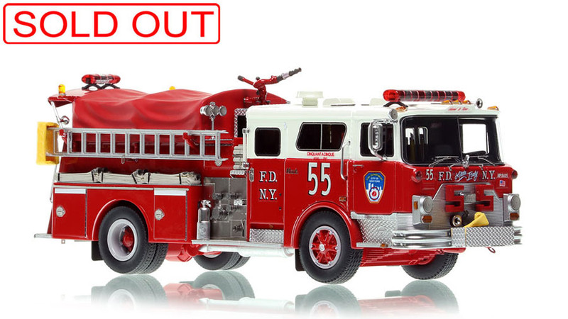 1:50 scale model of FDNY 1984 Mack® CF Pumper - Engine 55 - Manhattan