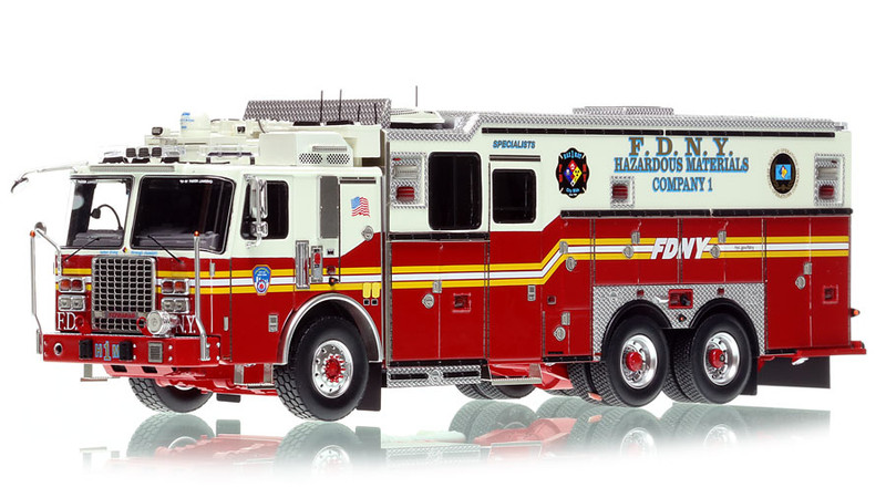 1:50 scale model of FDNY 2022 Ferrara Haz-Mat 1 - Citywide
