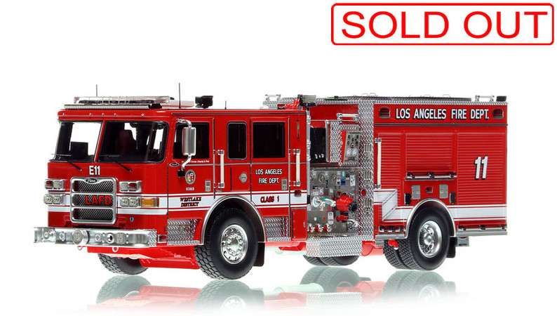 1:50 scale model of City of Los Angeles Fire Department 2019 Pierce Arrow XT Engine 11 - Westlake/MacArthur Park