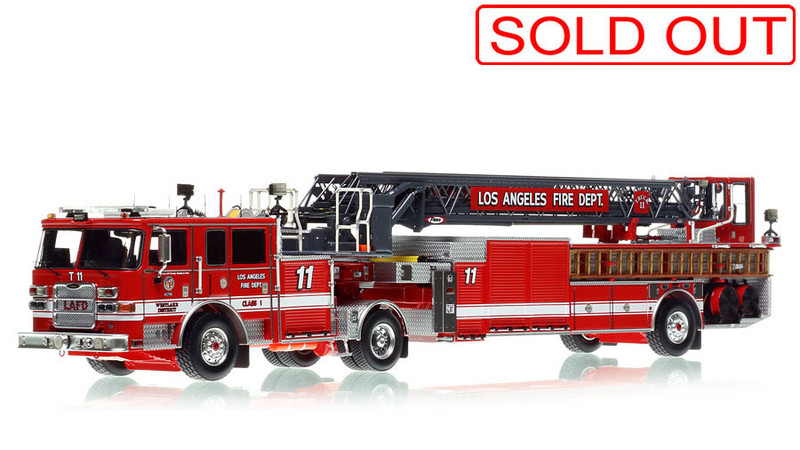 1:50 scale model of City of Los Angeles Fire Department 2015 Pierce Arrow XT Truck 11 - Westlake/MacArthur Park