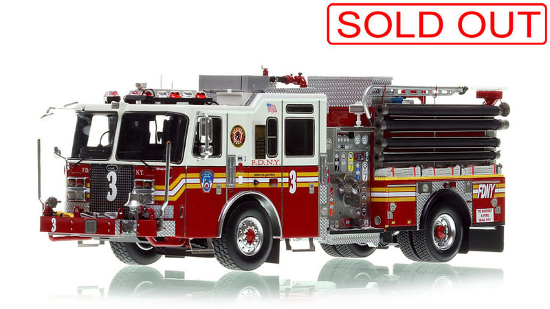 1:50 scale model of FDNY 2016 KME Severe Service Engine 3 - Manhattan
