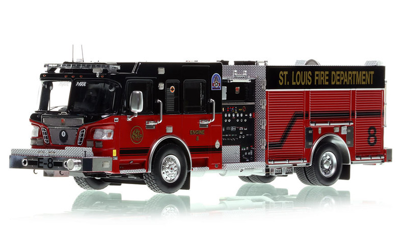 1:50 scale model of St. Louis Fire Department 2010 Spartan/Smeal Engine 8 - Hyde Park