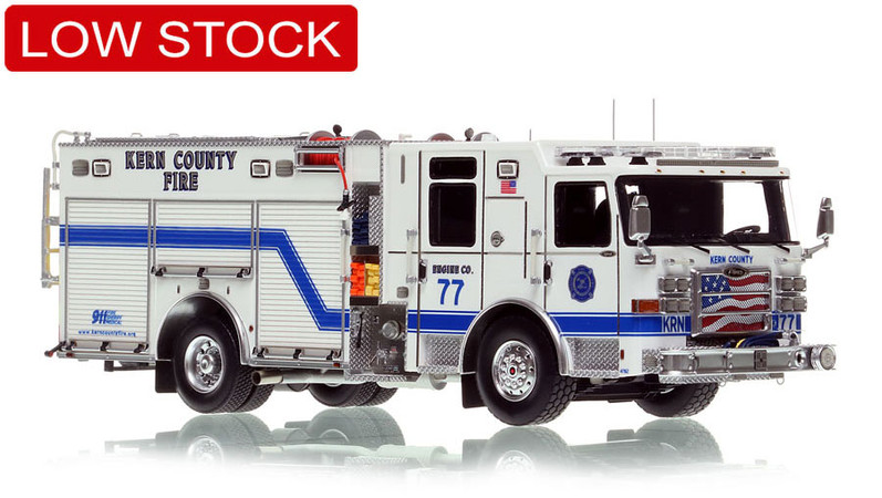 1:50 scale model of Kern County 2022 Pierce Enforcer Engine 77 - Ridgecrest Heights
