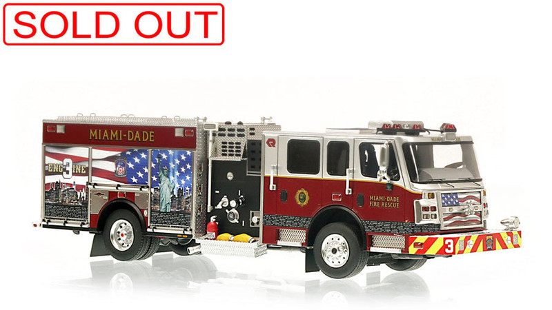 1:50 Scale Museum Grade Replica of Miami-Dade Fire Rescue Engine 3