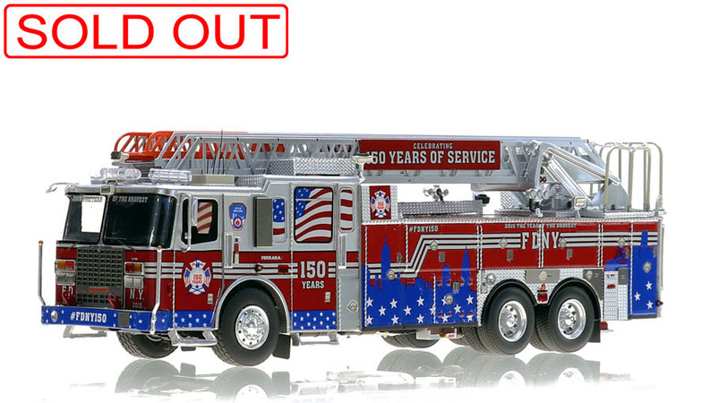 #FDNY150 Ferrara 100' Ladder 1:50 scale model