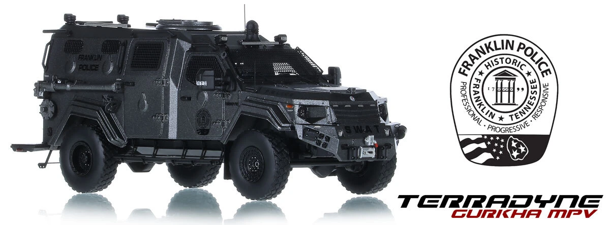 1:50 scale model of Terradyne Gurkha MPV - Franklin Police Department SWAT