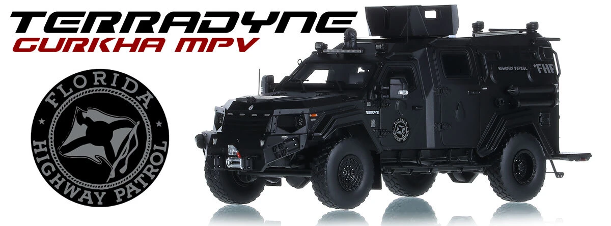 1:50 scale model of Terradyne Gurkha MPV - Florida Highway Patrol
