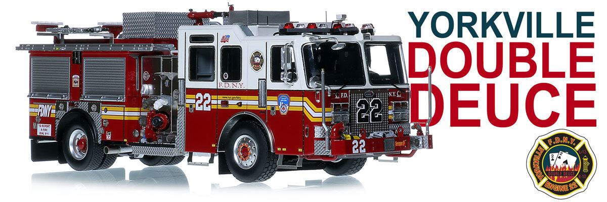 1:50 scale model of  FDNY 2016 KME Severe Service Engine 22 - Manhattan