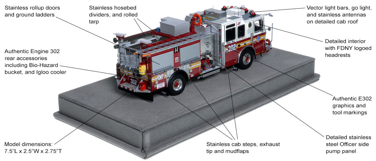 Features and Specs of FDNY KME Severe Service Engine 302