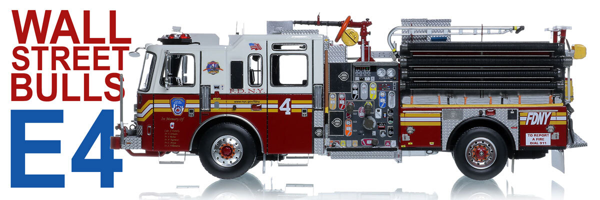 1:50 scale model of  FDNY 2015 KME Severe Service Engine 4 - Manhattan