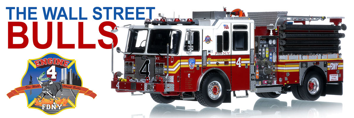 1:50 scale model of FDNY 2015 KME Severe Service Engine 4 - Manhattan