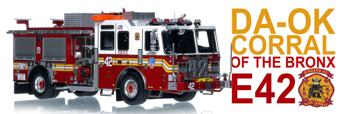 1:50 scale model of  FDNY 2016 KME Severe Service Engine 42 - Bronx