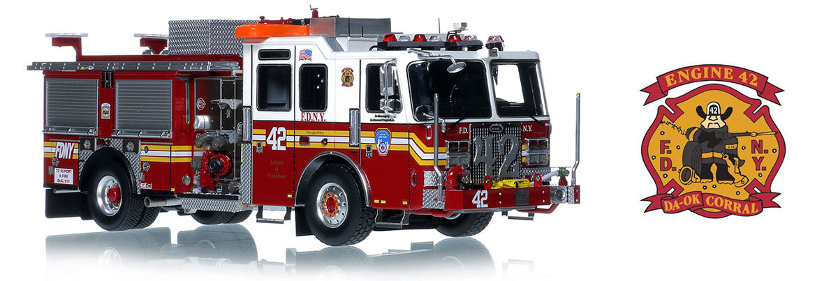 1:50 scale model of FDNY 2016 KME Severe Service Engine 42 - Bronx