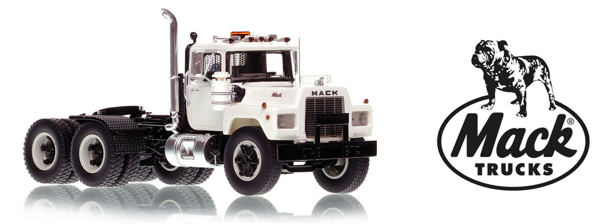 Mack® R Tandem Axle Tractor - White over Black