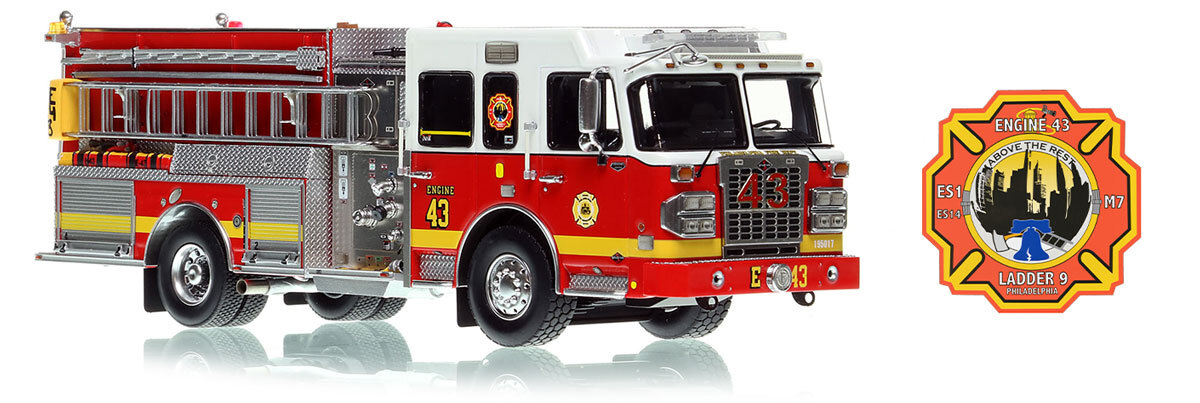 Fire Replicas 1:50 scale model of Philadelphia Fire Department Spartan Engine 43