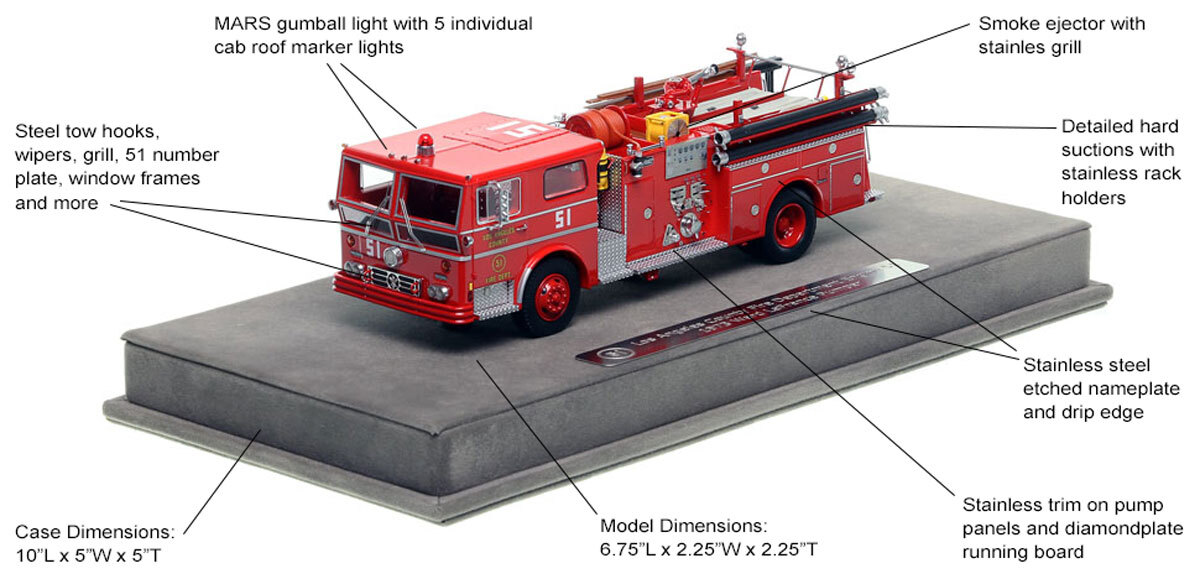 1:50 scale LA County 1973 WLF Engine 51