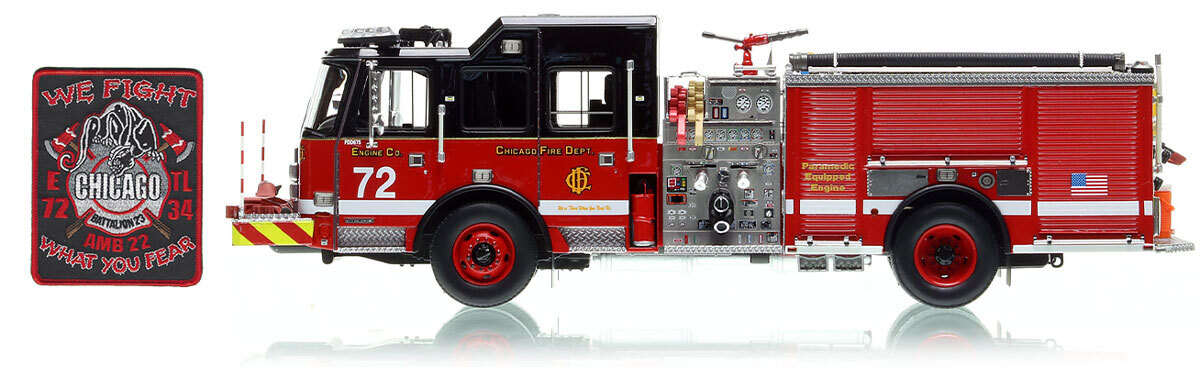 Fire Replicas 1:50 scale model of Chicago Fire Department 2020 E-One Cyclone II Engine 72