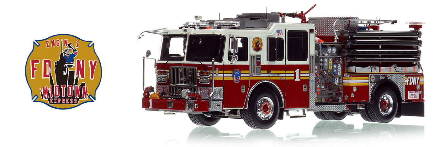 1:50 scale model of  FDNY 2023 Seagrave Attacker HD Engine 1 - Manhattan