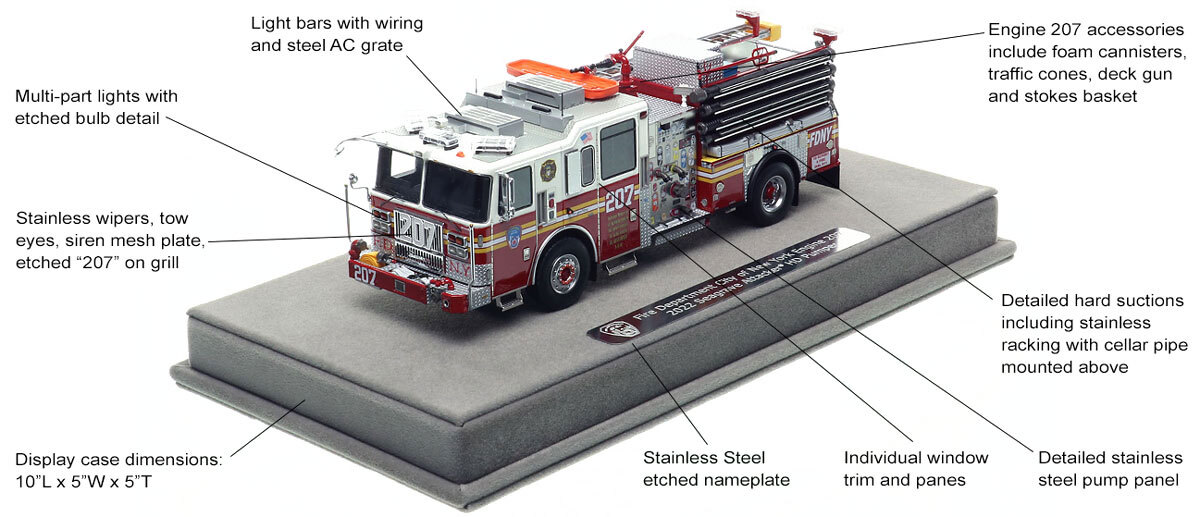 Features and Specs of FDNY 2022 Seagrave Attacker HD Engine 207 - Brooklyn