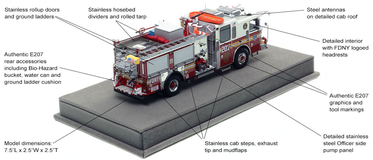 Specs and Features of FDNY 2022 Seagrave Attacker HD Engine 207 - Brooklyn
