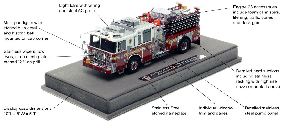 Features and Specs of FDNY 2023 Seagrave Attacker HD Engine 23