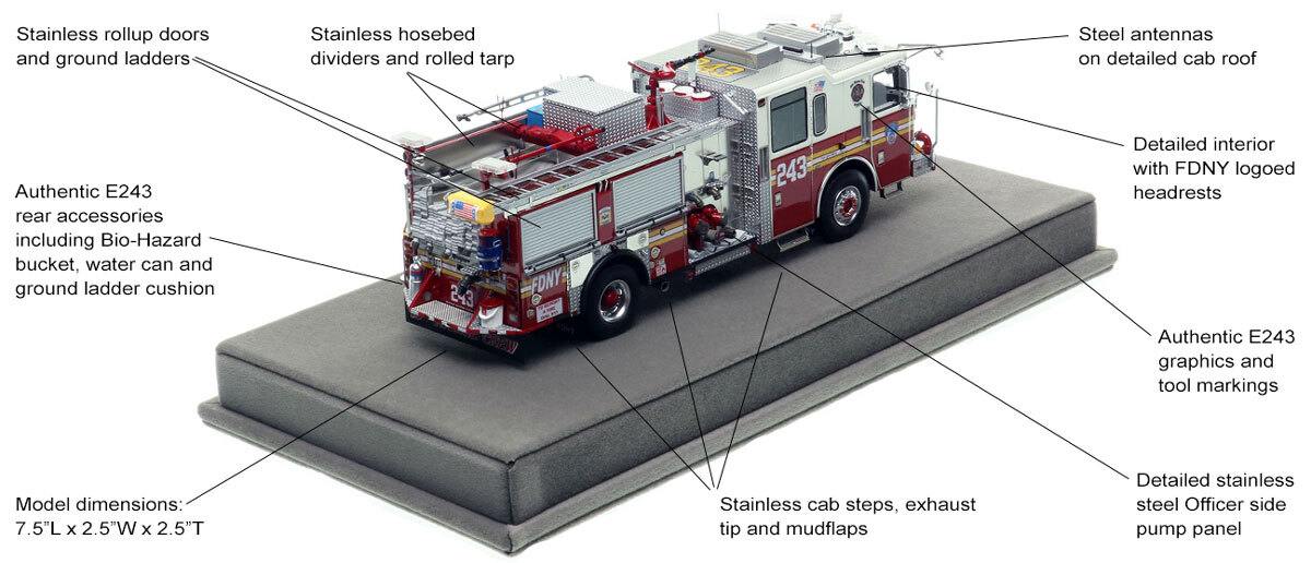 Specs and Features of FDNY 2022 Seagrave Attacker HD Engine 243 - Brooklyn