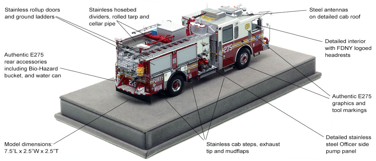 Features and Specs of FDNY 2022 Seagrave Attacker HD Engine 275 - Queens