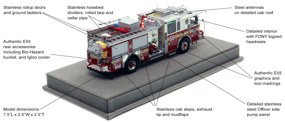 Specs and Features of FDNY 2023 Seagrave Attacker HD Engine 55 - Manhattan