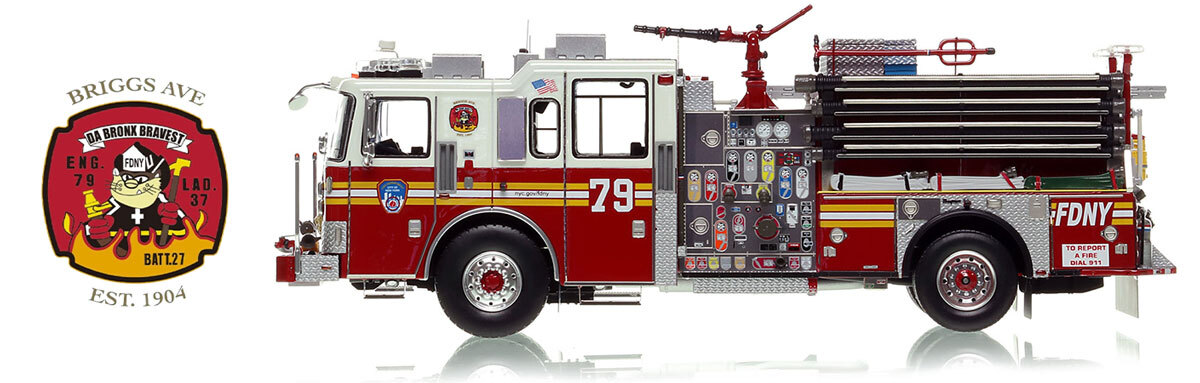 Fire Replicas 1:50 scale model of FDNY 2021 Seagrave Attacker HD Engine 79