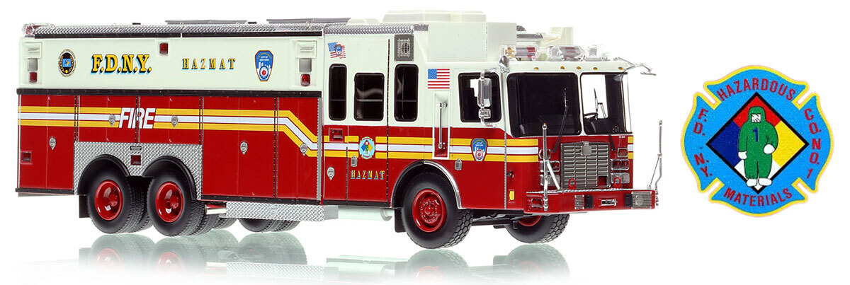 Fire Replicas 1:50 scale model of FDNY 1996 HME/Saulsbury HazMat