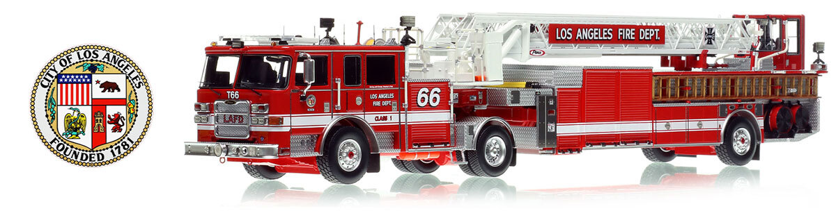 Fire Replicas 1:50 scale model of City of Los Angeles Fire Department 2017 Pierce Arrow XT Truck 66