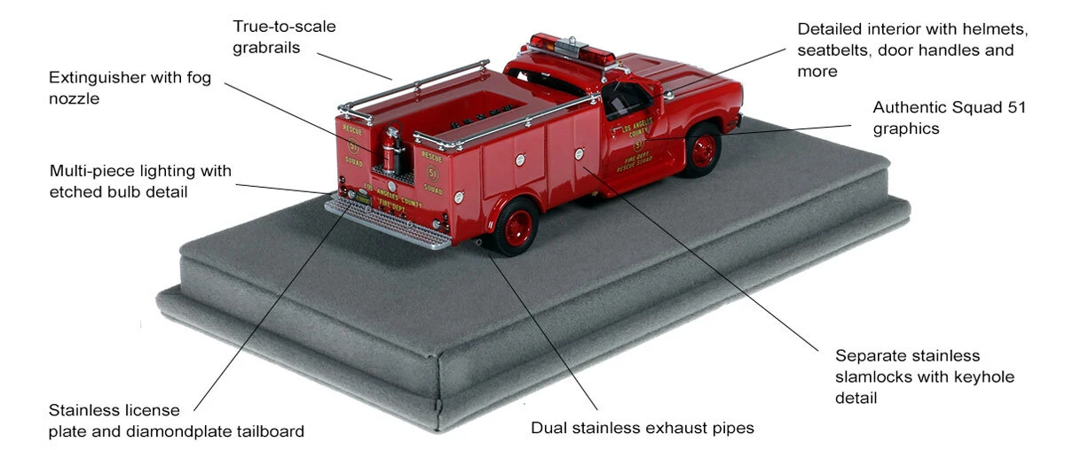 Specs for 1:50 scale of Los Angeles County Squad 51