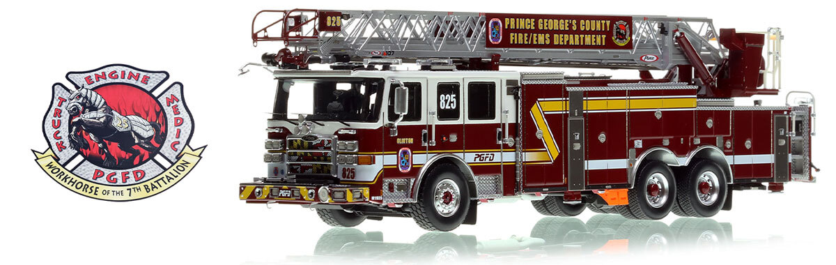 1:50 scale PGFD 2019 Pierce Enforcer 107' Truck 825