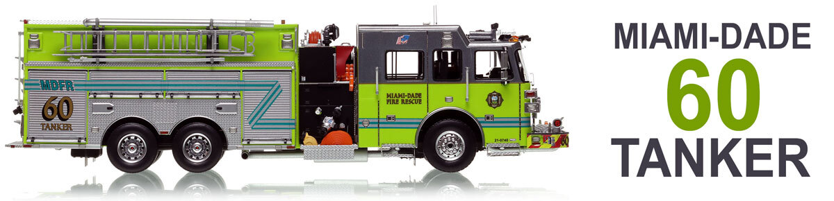 Fire Replicas 1:50 scale model of Miami-Dade Fire Rescue 2022 Sutphen Pumper Tanker 60 - Redland